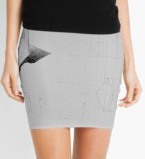 Drawing illustration of axonometric projection of abstract architecture exercise Mini Skirt