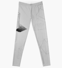 Drawing illustration of axonometric projection of abstract architecture exercise Leggings