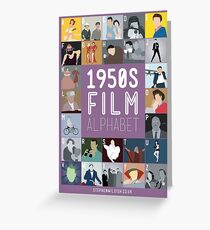 1950s Film Alphabet Greeting Card