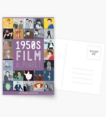 Fünfziger Jahre Film Alphabet Postkarten