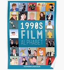 1990's Film Alphabet Poster