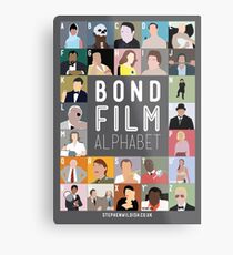 Bond Film Alphabet Metal Print