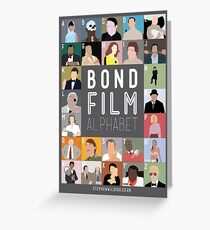 Bond-Film-Alphabet Grußkarte