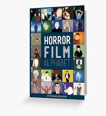 Horror Film Alphabet Greeting Card