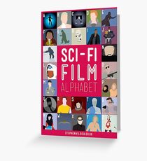 The Sci-fi Film Alphabet Greeting Card