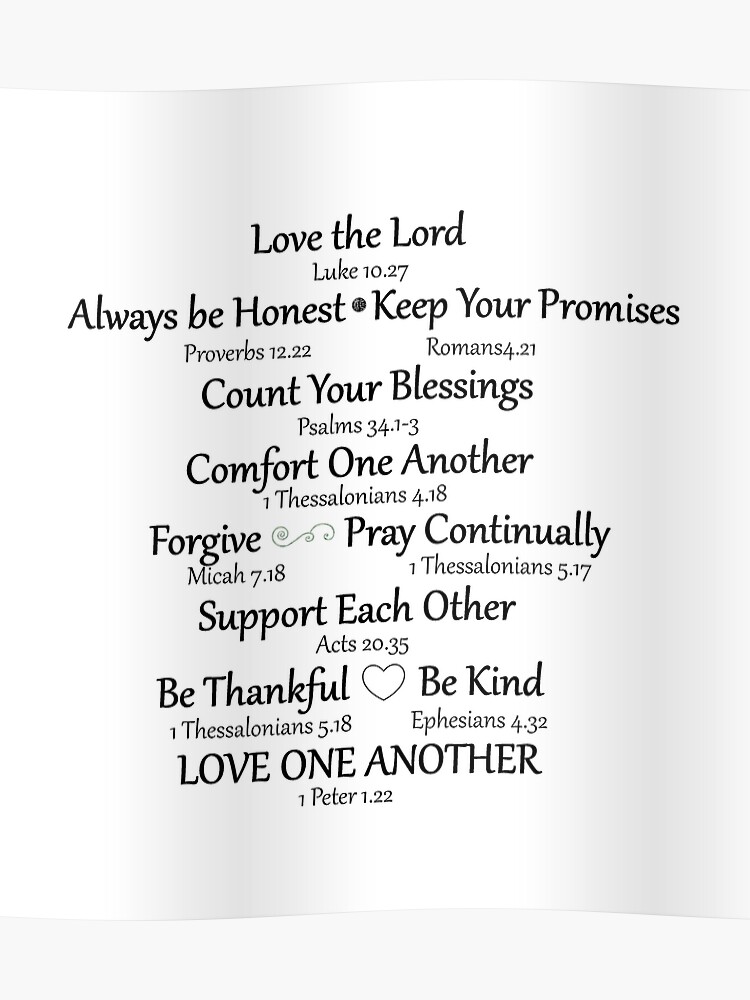 Bible Verse Quote Affirmations Poster