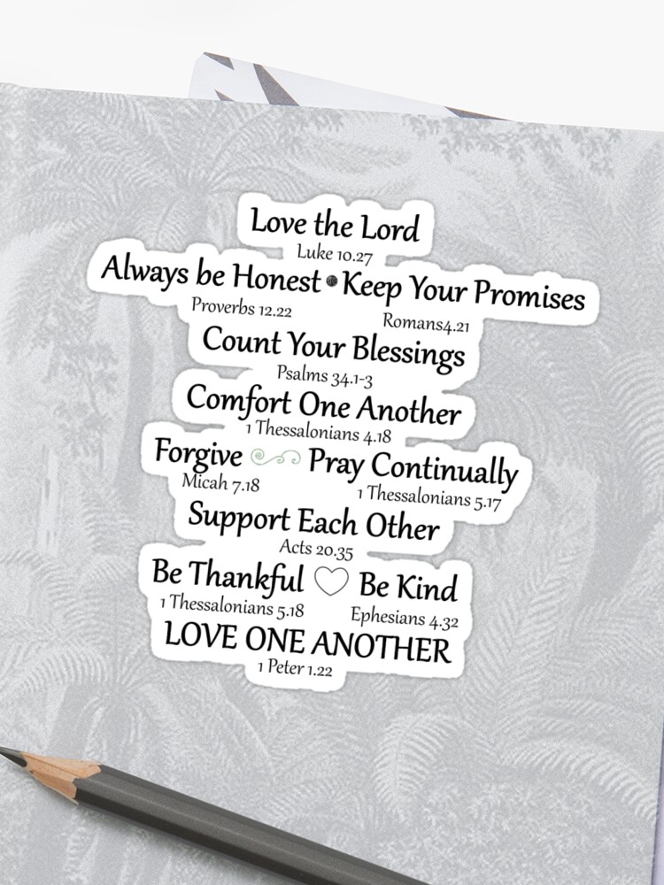 Bible Verse Quote Affirmations Sticker By Motivateme Redbubble