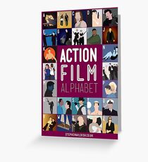 Action Film Alphabet Greeting Card
