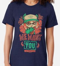 Camiseta de tejido mixto We Want You!
