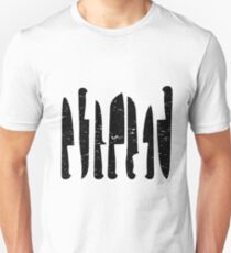 Schwarz Kochmesser Deisgn Slim Fit T-Shirt