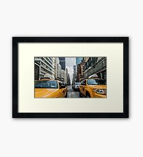 Taxi street Framed Print