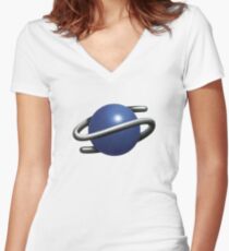 Sega Saturn Women's Fitted V-Neck T-Shirt