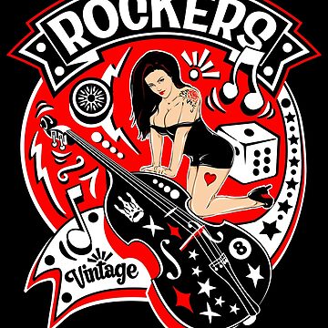 Rockabilly Pinup Sock Hop Rocker Vintage Rock and Roll Music