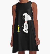 Snoopy and woodstock walking A-Line Dress