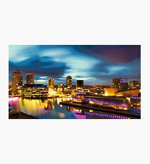 Salford Quays at Night Photographic Print