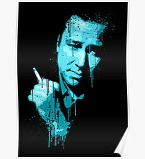 Bill Hicks (blue) Poster
