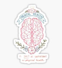 mental health brain Sticker