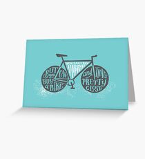 You Can't Buy Happiness (Teal) Greeting Card