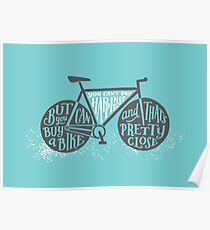 You Can't Buy Happiness (Teal) Poster