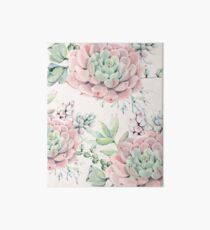 Trendy Succulents Pink and Green Desert Succulent Design Art Board