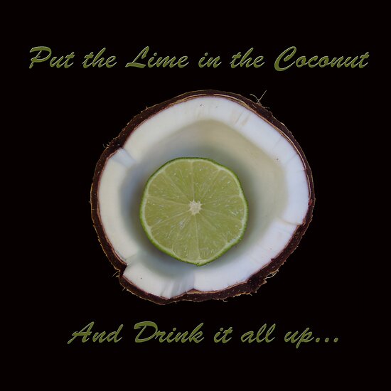 Put The Lime In The Coconut Poster By Kelleybear Redbubble   Flat,550x550,075,f 