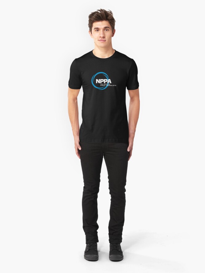 Alternate view of NEW NPPA SHUTTER SWIRL LOGO Slim Fit T-Shirt