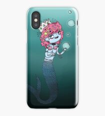 mermaid with bubbles iPhone Case
