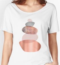 Blush et équilibre de cuivre T-shirts coupe relax