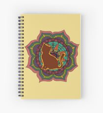 Cuaderno de espiral silueta de gato mandala