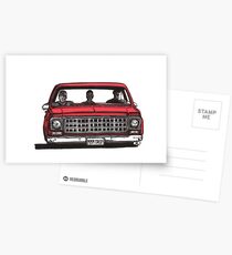MMM DROP in red Postcards