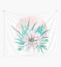Trendy Sukkulenten Rose Pink und grün Wüste Sukkulenten südwestlichen Dekor Wandbehang