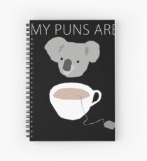 "Koala Tea" puns Spiral Notebook