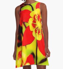 Pila Fashion Design - Red and Yellow A-Line Dress