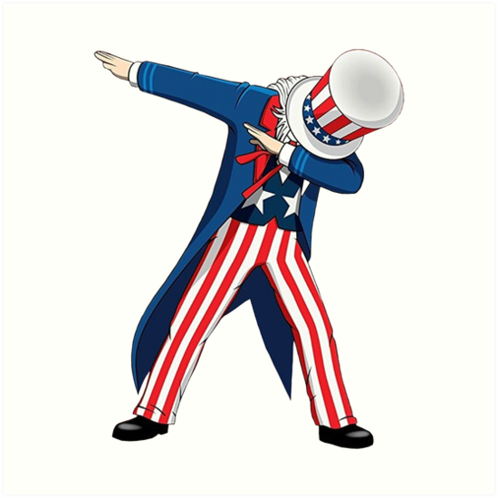 Dabbing Uncle Sam Art Prints By Donnawatkins Redbubble