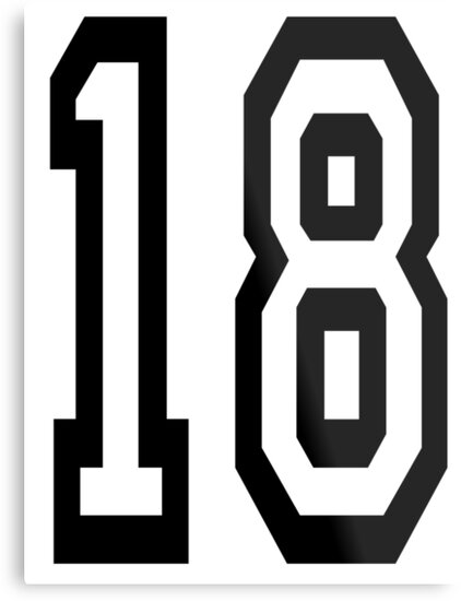 18 team sports number 18 eighteen eighteenth one