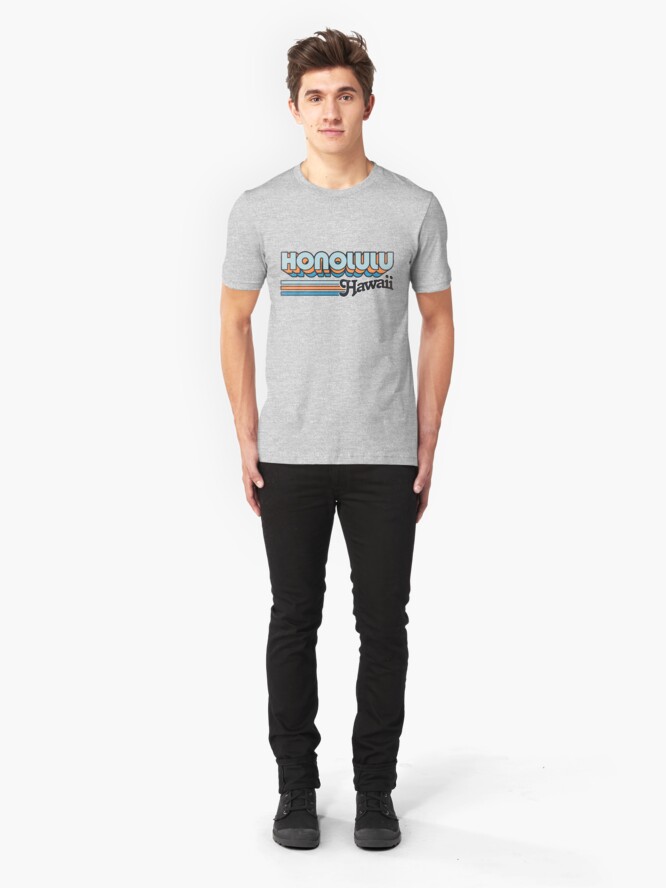 Alternate view of Honolulu, HI | City Stripes Slim Fit T-Shirt