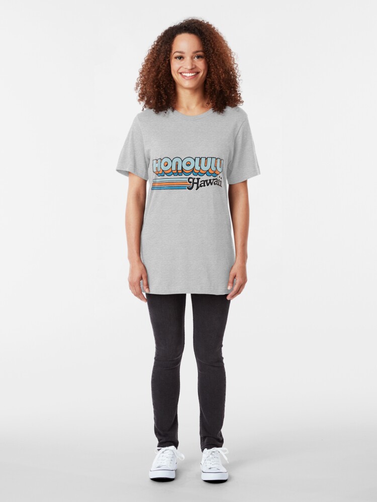 Alternate view of Honolulu, HI | City Stripes Slim Fit T-Shirt