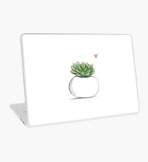 Succulent in Plump White Planter Laptop Skin