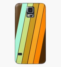 Fer Shure - minimal Retro 70er Jahre Stil 70er Jahre Vibes Streifen bunten trendigen Dekor Hülle & Klebefolie für Samsung Galaxy