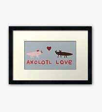 Axolotl Love Framed Print