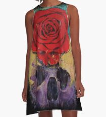 Skull Rose A-Line Dress