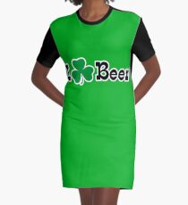 Ich Shamrock Bier T-Shirt Kleid