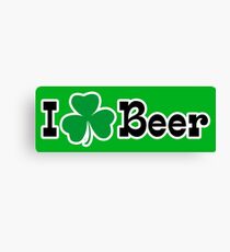 I Shamrock Beer Canvas Print