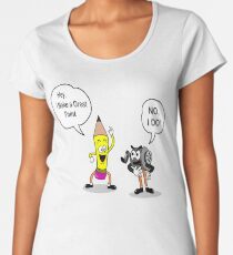 Yellow Pencil and Classic School Sharpener Women's Premium T-Shirt