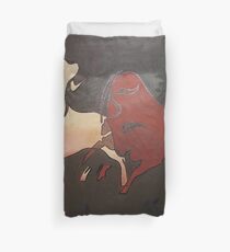 Two Fighting Bulls Duvet Cover