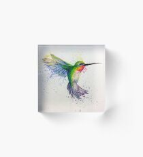 hummingbird Acrylic Block