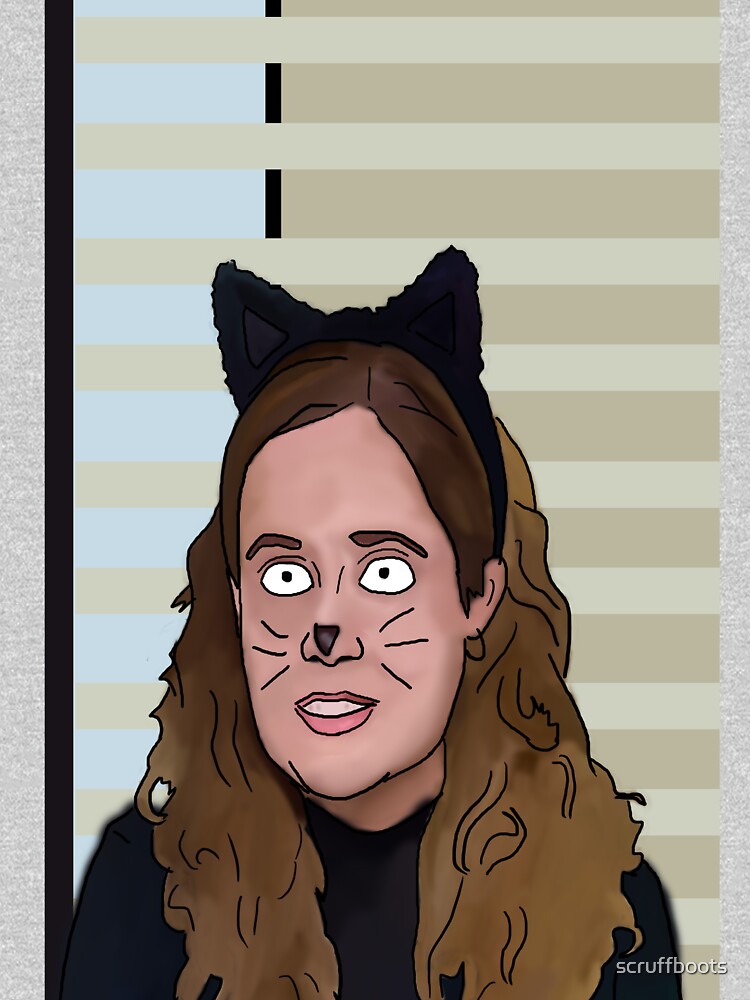 "Cat Pam Beesly " Women's Fitted Scoop T-Shirt by scruffboots | Redbubble