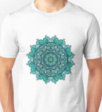 Blauer Mandala Slim Fit T-Shirt