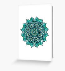Blue mandala Greeting Card