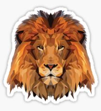 Lion Low Poly Art Sticker